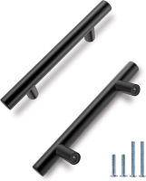 HBL 30 Pack | 3 Inch Center to Center Matte Black Cabinet Pulls Kitchen Cabinet Handles,Made of Stainless Steel,Ideal for Cabinet,Drawer,Cupboard and Wardrobe. 5-Inch Length (3-Inch Hole Center) 30 Pack