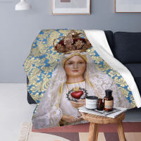 2023 blanket- Fatima Womens Super Wool Blanket Rosary Catholic Virgin Mary Blanket Family Mattress Blanket Multiple styles 08 High quality blankets！