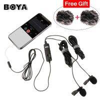 BOYA BY-M1DM Lavalier Microphone 4m Omni-directional Clip-on Lapel Video Mic for Canon Nikon DSLR,Updated of BY-M1