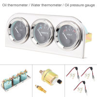 2 Inch 52mm Oil Pressure Gauge 52 mm 3 in 1 Triple Gauge Kit Vehicle Car Water Temp Oil Temperature Gauge Meter with Sensor