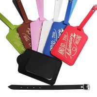 【DT】 hot  PU Luggage Tags Portable ID Address Cards Holder Identifier Suitcase Label Baggage Airplane Ticket Boarding Tag Travel Accessory