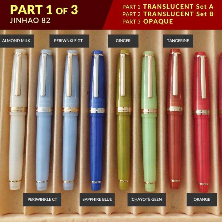 JINHAO 82 Fountain Pen PART 1 TRANSLUCENT Set A Size 5 Nib Lazada PH