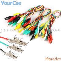 10pcs Color Alligator Clip Electric DIY Battery Power Cord Sheath Electric Clip Double Head Test Clamp 28mm 35mm 45mm 50cm