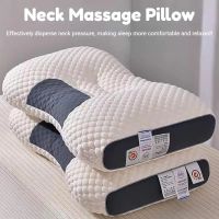 New 3D SPA Massage Pillow Antibacterial Anti-Mite Pillow Neck Chiropractic Traction Device For Pain Relief Bedding Help Sleep Pillows  Bolsters