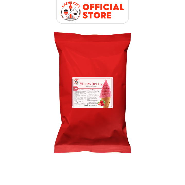 Kreme City Strawberry Soft Serve Ice Cream Powder Premix 1kg Lazada PH