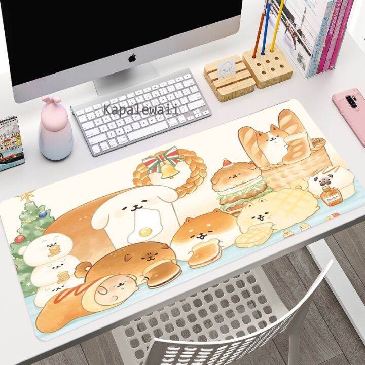 แผ่นรองเมาส์น่ารัก-combo-table-pad-แผ่นรองเมาส์ขนาดใหญ่-kawaii-อุปกรณ์เกมคอมพิวเตอร์แล็ปท็อปแป้นพิมพ์คอนโซล-macbook-แผ่นรองขนกันน้ำ