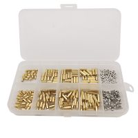 300Pcs/Box M2 Male Female Hex Brass Standoff Thread Pillar Standoff Spacer Pillars Mount Screws Nuts Assortment Kits