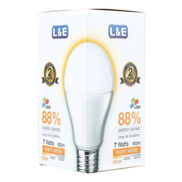 หลอด-led-l-amp-e-bulb-600-warmwhite-7-วัตต์-e27-ส่งเร็วส่งไว-มีเก็บเงินปลายทาง