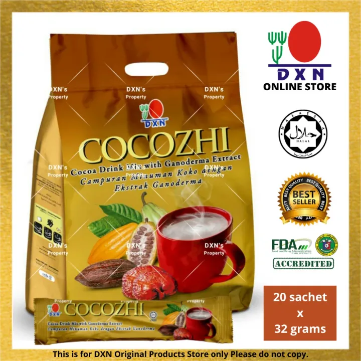 DXN Cocozhi Cocoa Drink Mix with Ganoderma Extract 32g per 1pc Lazada PH