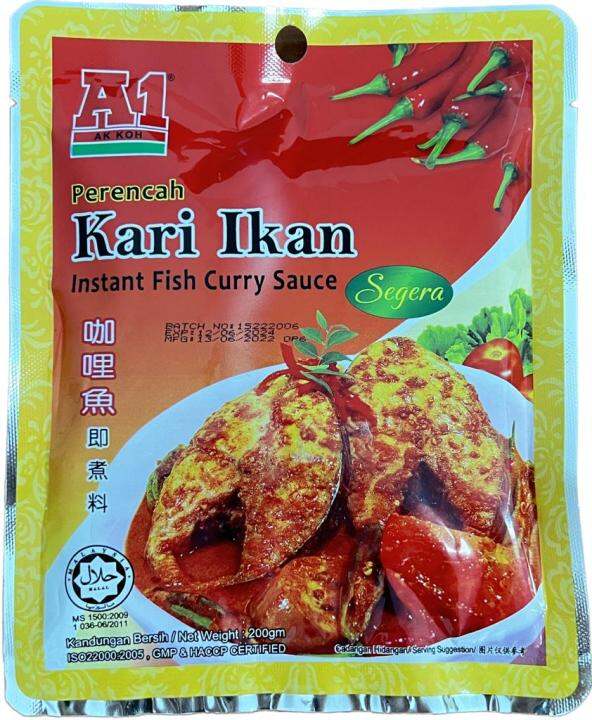 A1 Brand Instant Fish Curry Paste 200g / A1 Brand Perencah Kari Ikan