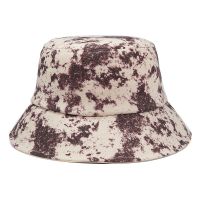 Cap หมวกฮิปฮอปสำหรับผู้หญิงผู้ชายพิมพ์ลายสีย้อมมัดย้อม Topi Bucket หมวกกันแดดผ้าฝ้ายสำหรับใส่กลางแจ้งฤดูร้อนหมวกตกปลา