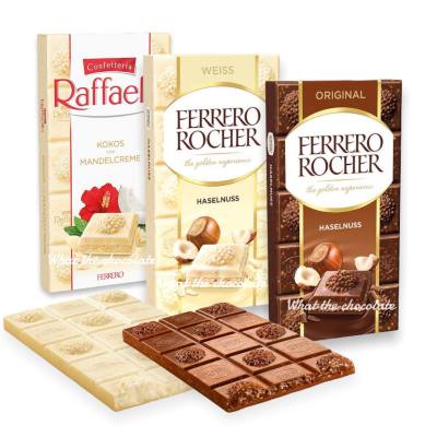 Ferrero &amp; Raffaello เฟอร์เรโรช็อคโกแลตบาร์ ผสมเฮเซลนัท