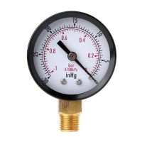 【YD】 Manometer Air Pressure Gauge Scale 1/4  NPT Lower Mount -30HG/0