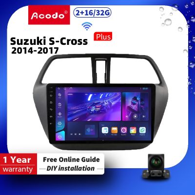 Acodo 9" Android 12 Car Monitor For Suzuki SX4 S-Cross 2014 - 2017 Car Radio Android 12 Stereo Multimedia Video Player Wireless BT FM GPS Navigation Carplay Auto IPS Touch Screen Autoradio Head Unit CarPlay Audio Stereo