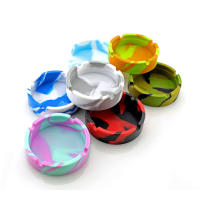 Household silicone ashtray high quality silicone rubber high temperature resistant heat resistant round design ashtray Ornaments