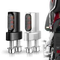 โครเมี่ยม Led Motorcycel มินิ Led ด้านหลังเลี้ยวแสงโคมไฟควันไฟกระพริบกระพริบแสง Frecce Moto สำหรับ Softail S Portster 12โวลต์