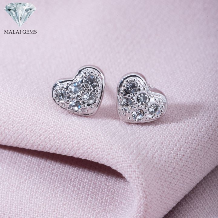 malai-gems-ต่างหูเพชร-เงินแท้-silver-925-เพชรสวิส-cz-เคลือบทองคำขาว-รุ่น-11003361-แถมกล่อง-ต่างหูcz-ต่างหูเงินแท้