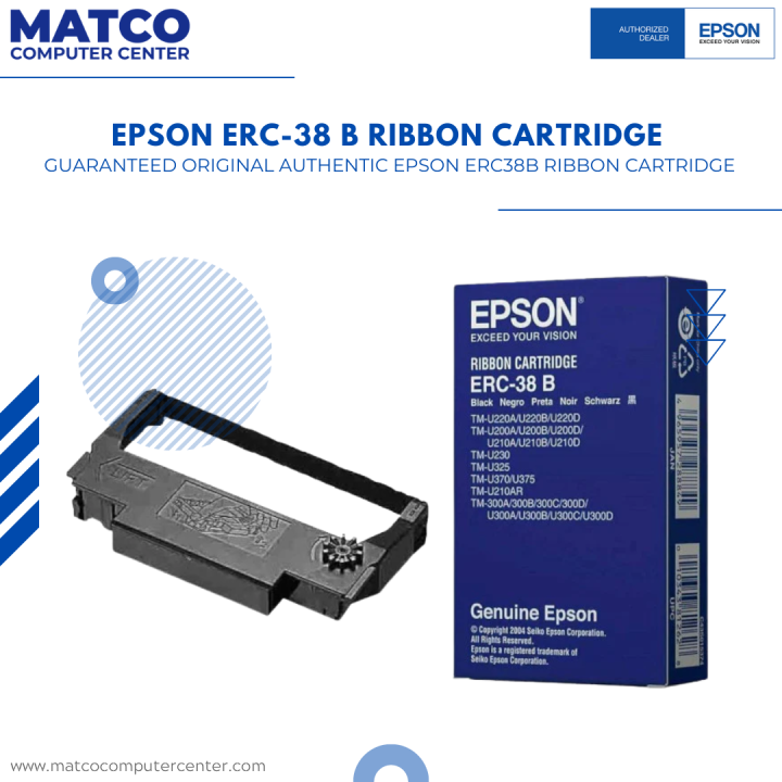 EPSON ERC-38 B Ribbon Cartridge | Lazada PH