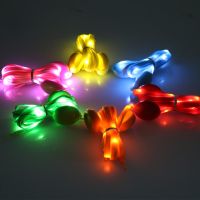 Creative LED Sport Shoe Laces Luminous Shoelaces Glow Shoe String Round Flash Light Shoelaces No Tie Lazy Shoe Laces Party Decor