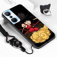 เคสเคสโทรศัพท์สำหรับ Infinix 12 Hot 12i Hot 12 Play Hot 20S (แหวนใส่นิ้ว + สายคล้อง) Dragon ซุนโกคู Goku เคสโทรศัพท์ป้องกัน TPU ซิลิโคนนิ่มกันกระแทกเคสโทรศัพท์