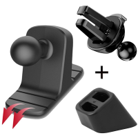 17mm Ball Head Holder Mini Phone Stand Base Car Dashboard Mount Fixed Air Vent Stand Converter Anti-skid Bracket Car Accessories. ซื้อทันที เพิ่มลงในรถเข็น-Jjeir