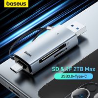 Baseus การ์ดรีดเดอร์ USB C &amp; USB3.0ไปยัง SD อุปกรณ์การ์ดความจำการ์ดความจำขนาดเล็ก104เมกะไบต์/วินาที2TB สมาร์ทการ์ดสำหรับแล็ปท็อปอุปกรณ์เสริม