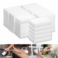 50Pcs Magic Sponge Melamine Foam Cleaning Eraser Home Kitchen Bathroom Nano Sponges Cleaning Accessories 10*6*2cm Adhesives Tape