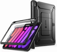 SUPCASE Unicorn Beetle Pro Series Case for iPad Mini 6th Generation 8.3 Inch (2021), Support Apple Pencil Charging with Built-in Screen Protector Full-Body Rugged Kickstand Protective Case (Black)