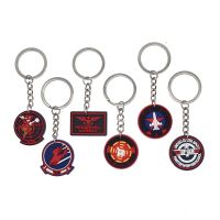 1Pcs Pvc Top Gun Flight Test MAVERICK Ran Navy Fighter Weapons School Charm Key Ring Motorcycle Car Key Chain Gifts Key Chains