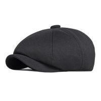 ฤดูใบไม้ร่วงฤดูหนาวโพลีเอสเตอร์ Soild สี Newsboy Caps Flat Peaked Cap ชายและหญิงจิตรกรหมวก Beret 68