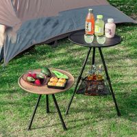 hyfvbu㍿✳  2022 New Outdoor Aluminum Alloy Table Folding Round Camping Self-Driving Supplies Liftable