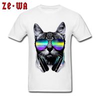 Wholesale Crew Neck Men T Shirt Hawaiian Shirt Hip Hop Love Music Cat Kitten Printed Tshirt For Youth Man Band Jazz Dj Rock Tees