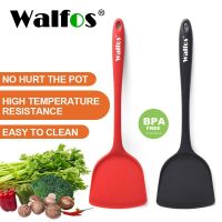 Walfos Non-Stick Silicone Shovel Heat-Resistant Handle Turner Kitchen Spatula Cooking Tool Pots Pans