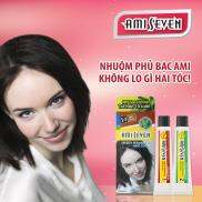 Nhuộm phủ bạc dược thảo AMI SEVEN số S3 Nâu sáng - Nhanh 7 phútkèm phụ kiện