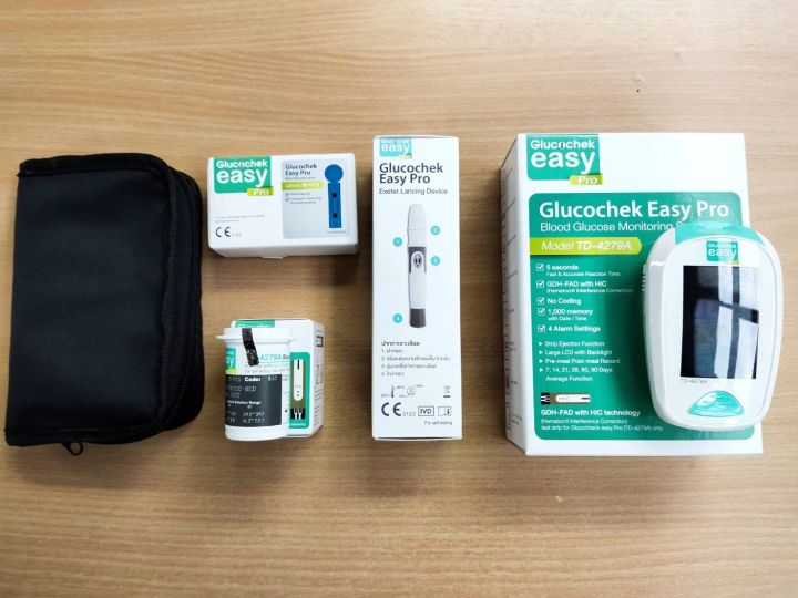 glucochek-easy-pro-เครื่องวัดน้ำตาล-เครื่องตรวจเบาหวาน-วัดเบาหวาน-ตรวจเบาหวาน-ตรวจน้ำตาล-ปากกา-เข็มเจาะ-แผ่นตรวจ-พร้อม-50-ชุด
