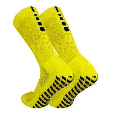 ถุงเท้าฟุตบอลกันลื่นสำหรับผู้ชายและผู้หญิงถุงเท้ากีฬาระบายอากาศพร้อมกริปเปอร์สำหรับโยคะฟุตบอลยิม