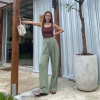 PIM PANTS กางเกงขายาว แต่งเชือกห้อย