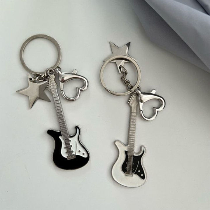 พวงกุญแจพวงกุญแจกีต้าร์เบสพวงกุญแจพวงกุญแจชาร์มของขวัญวันหยุดพวงกุญแจเครื่องดนตรีสำหรับคนรักดนตรี