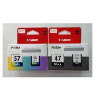 หมึกพิมพ์ของเเท้CANON lnk + CL57CO +47ดำ