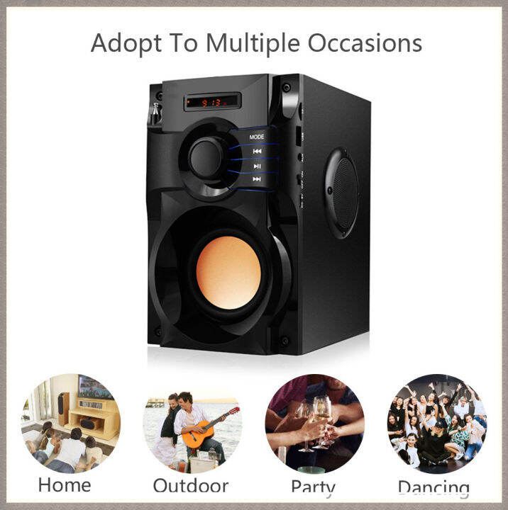 Big Power Bluetooth Speaker Wireless Stereo Subwoofer Heavy Bass Speakers Music Player Support
