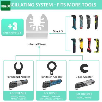 DAGAFGA 4ชิ้นใบเลื่อยแบบสั่น1-3/8 "Emery Oscillating Tool ใบมีดคมทนต่อการสึกหรอสวิงใบมีด Multitool ใบเลื่อยแบบสั่นใบมีดคมใบมีดเครื่องมือสั่น