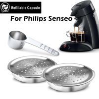 แคปซูลกาแฟสเตนเลสสตีล {:“》 ”เครื่องกรองกาแฟนำมาใช้ใหม่ได้เหมาะสำหรับระบบ Senseo Philips เครื่องทำครีมเอสเปรสโซ่พร้อมช้อน