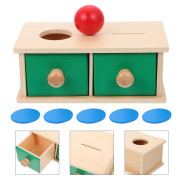 Mixic Development Ball Drawer Target Box Object Permanence Box Wooden