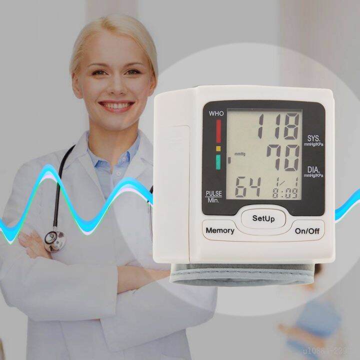 Wrist Blood Pressure Monitor Heart Beat Monitor Digital bp Heart Rate