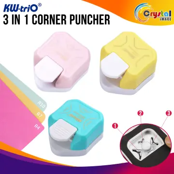 Paper Corner Rounder 3 in 1 (R4mm+R7mm+R10mm) Corner Punches for