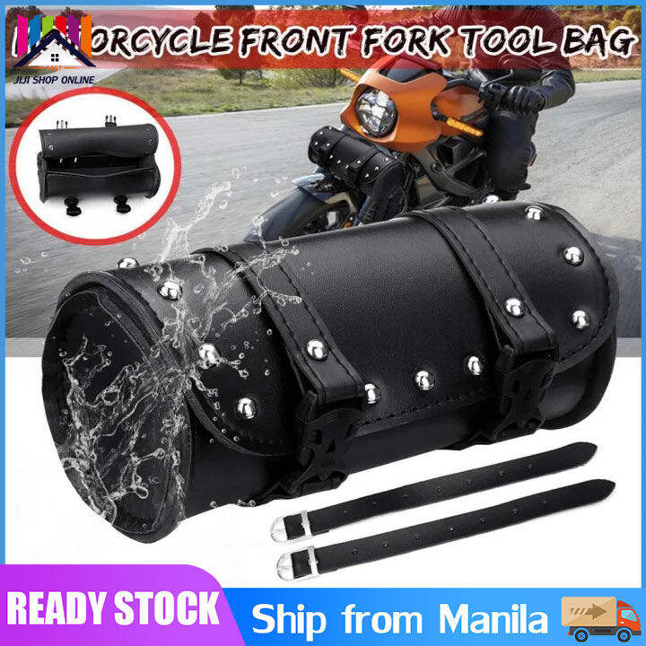 🔝 Original 【24 hours delivery】Motorcycle Saddlebag PU Leather Tool Bag