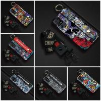 Wrist Strap cover Phone Case For TCL 40SE/T610K Graffiti Lanyard Soft Case Waterproof New TPU Back Cover Dirt-resistant