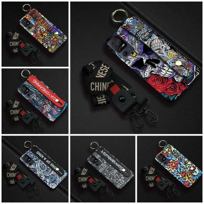 Wrist Strap cover Phone Case For TCL 40SE/T610K Graffiti Lanyard Soft Case Waterproof New TPU Back Cover Dirt-resistant