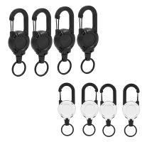 Heavy Duty Retractable Keychain, 4Pcs Retractable Badge Holder, Retractable ID Badge Reel Heavy Duty Reel Clips