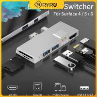 ฮับแท่นวางมือถือ RYRA 4K USB ที่เข้ากันได้3.1 Gen 1ตัวแปลงฮาร์ดดิสก์แท่นวางมือถือฮาร์ดไดรฟ์สำหรับ Sur 4 5 6 7 8 X